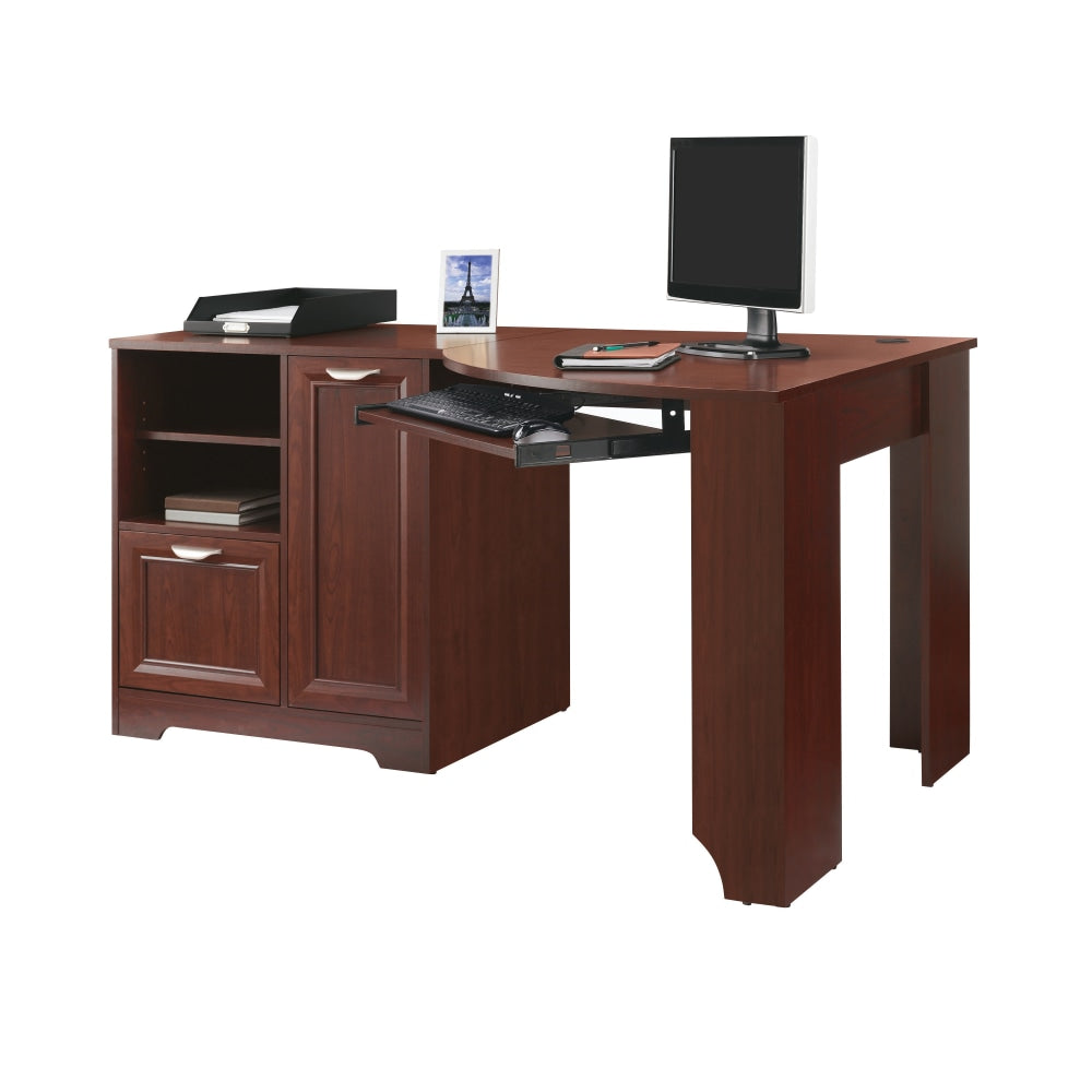 Realspace Magellan 60inW Corner Desk, Classic Cherry