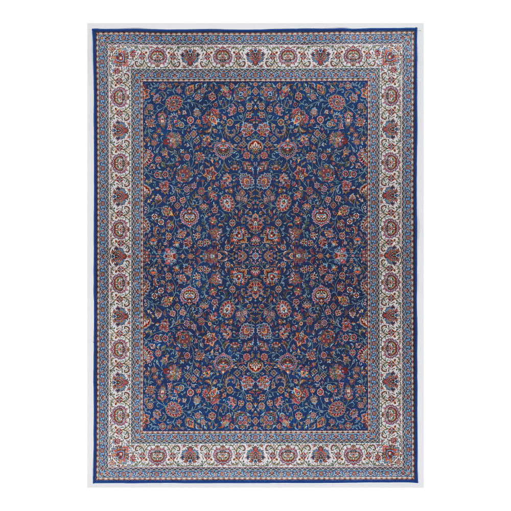 Linon Innova Area Rug, 3-1/2ft x 5ft, Evie Blue/Ivory