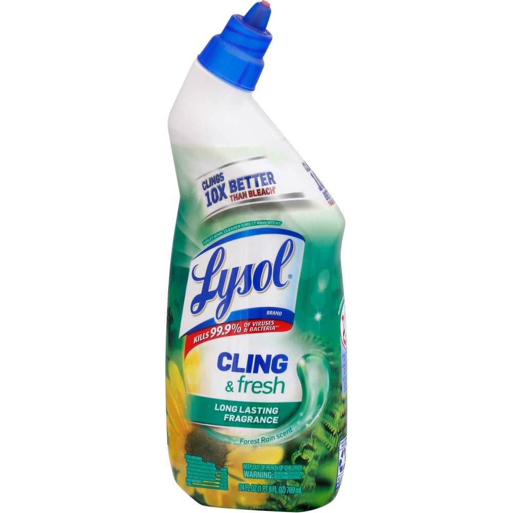 Lysol Toilet Bowl Cleaner - 24 oz (1.50 lb) - Forest Rain ScentSqueeze Bottle - 1 Each - Blue