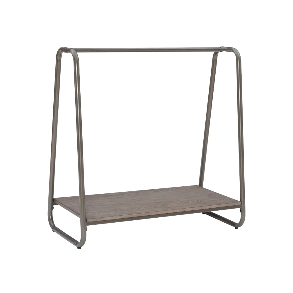 Linon Blaisdell Clothing Rack, 36inH x 35inW x 17-1/2inD, Pewter