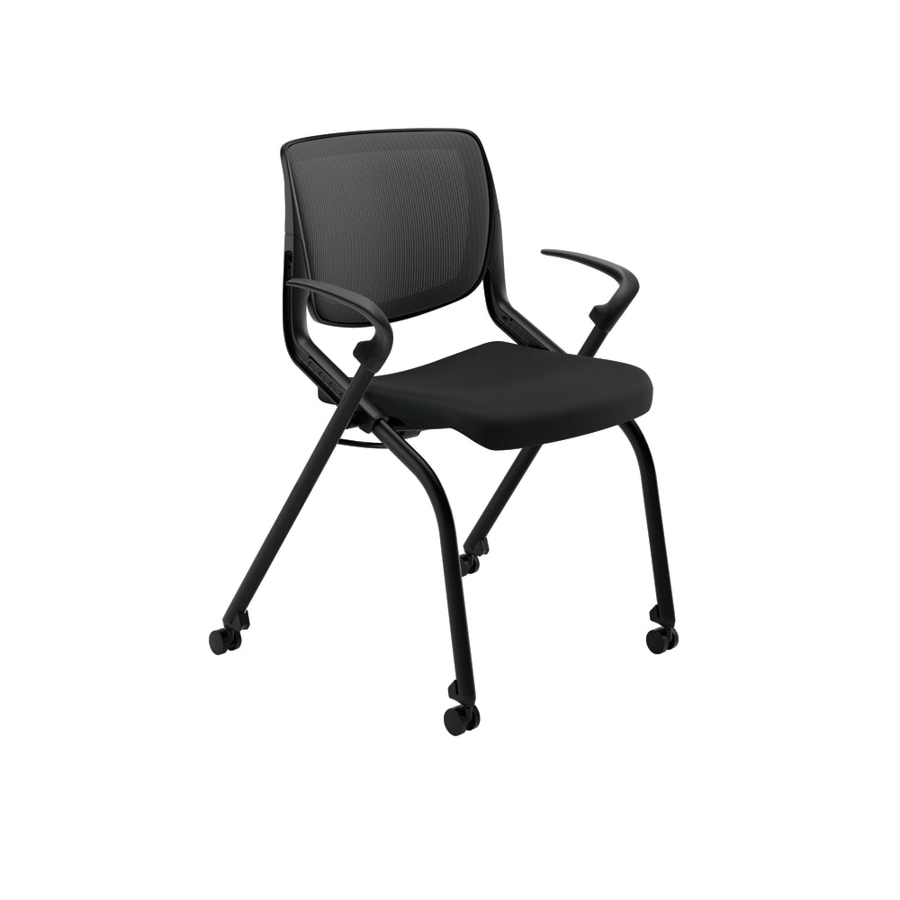 HON Motivate Nesting/Stacking Flex-Back Chair, Black