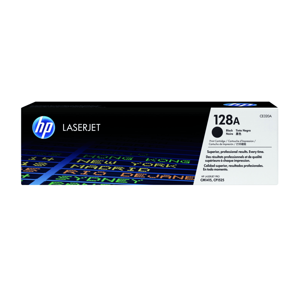 HP 128A Black Toner Cartridge, CE320A