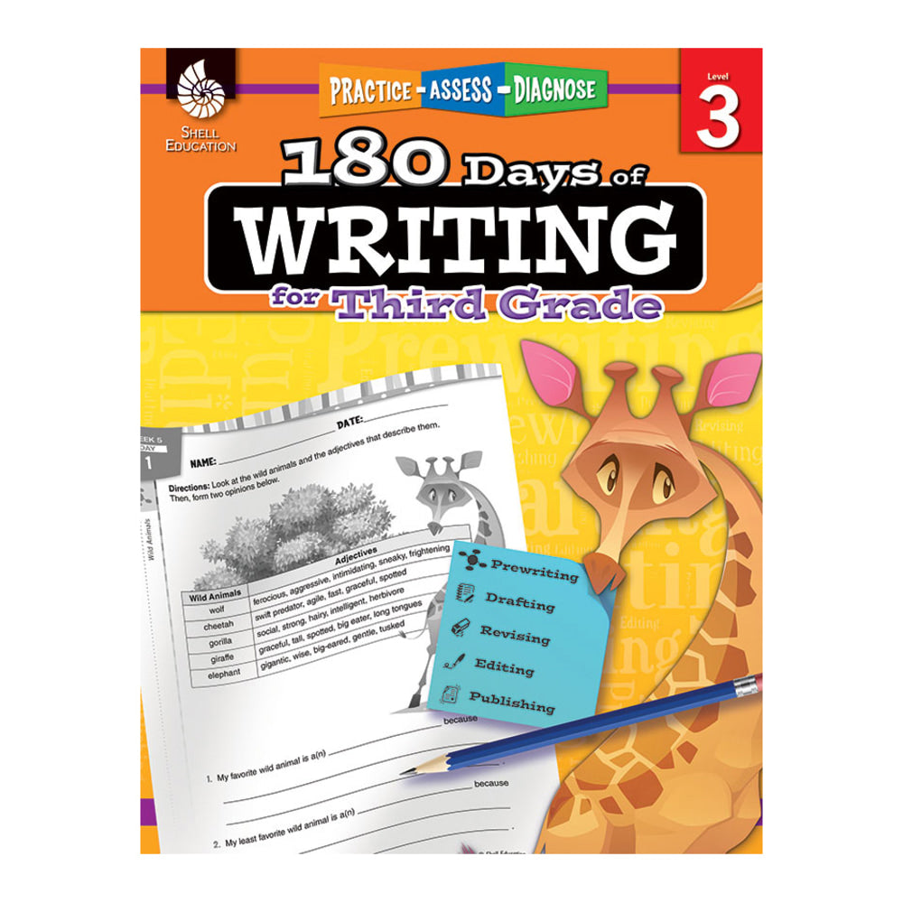 Shell Education 180 Days Of Writing Workbook, Grade 3