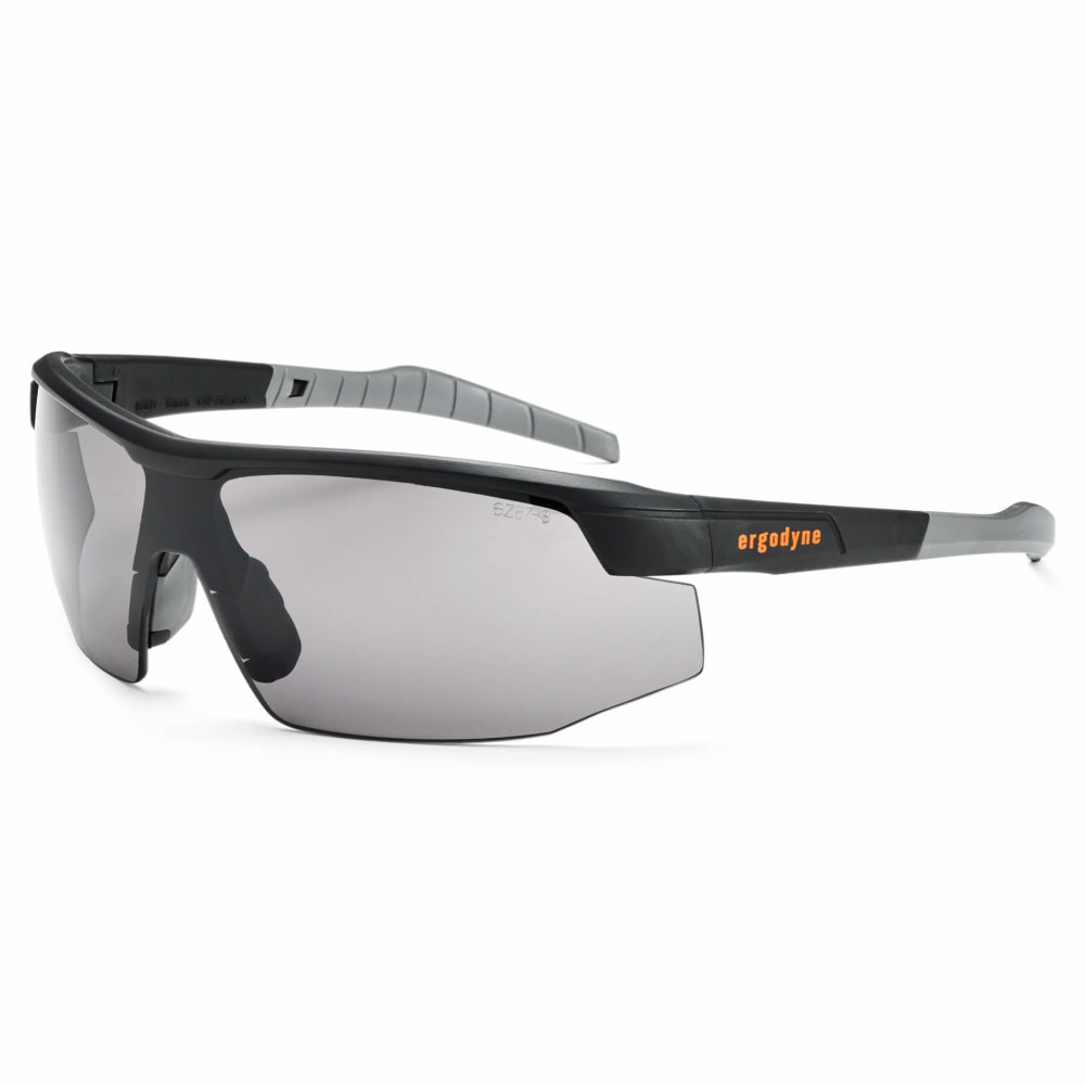 Ergodyne Skullerz Safety Glasses, SkOll, Matte Black Frame Anti-Fog Smoke Lens