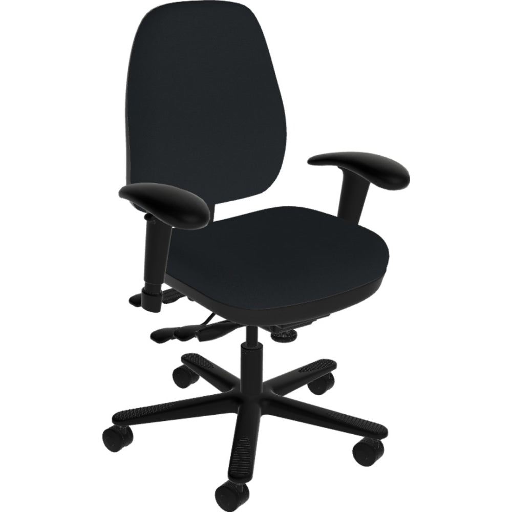 Sitmatic Beta Standard-Scale Ergonomic Fabric High-Back Chair, 46-1/2inH, Black