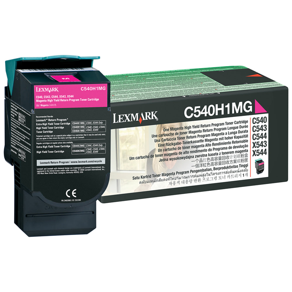 Lexmark C540H1MG Magenta Return Program Toner Cartridge