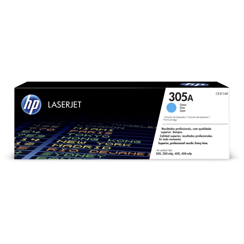 HP 305A Cyan Toner Cartridge, CE411AG