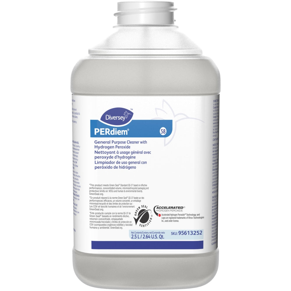 Diversey PERdiem General Purpose Cleaner With Hydrogen Peroxide, 2.5L, Case Of 2 Bottles