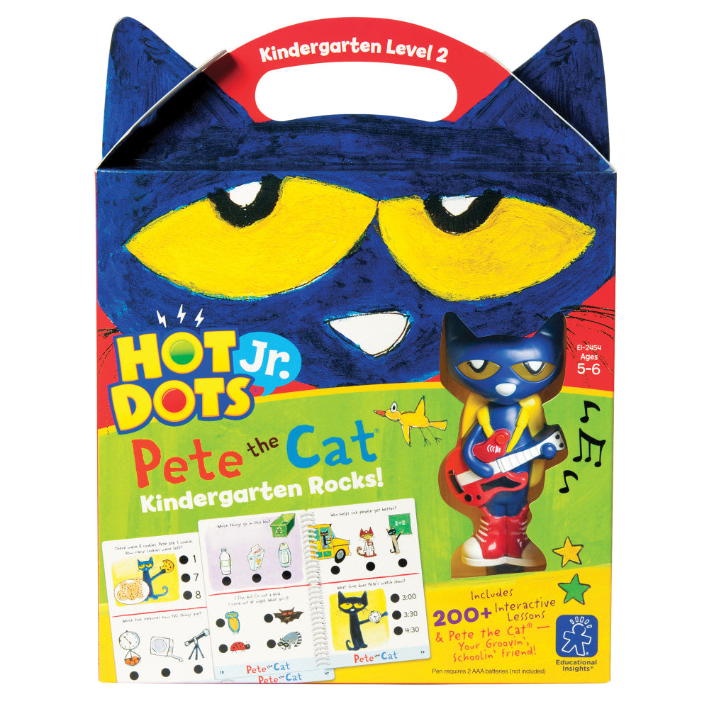 Educational Insights Hot Dots Jr. Pete the Cat, Kindergarten Rocks! Set With Pete Pen, Kindergarten