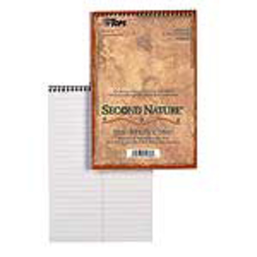 TOPS Second Nature Steno Books, 6in x 9in, Gregg Ruled, 80 Sheets, White