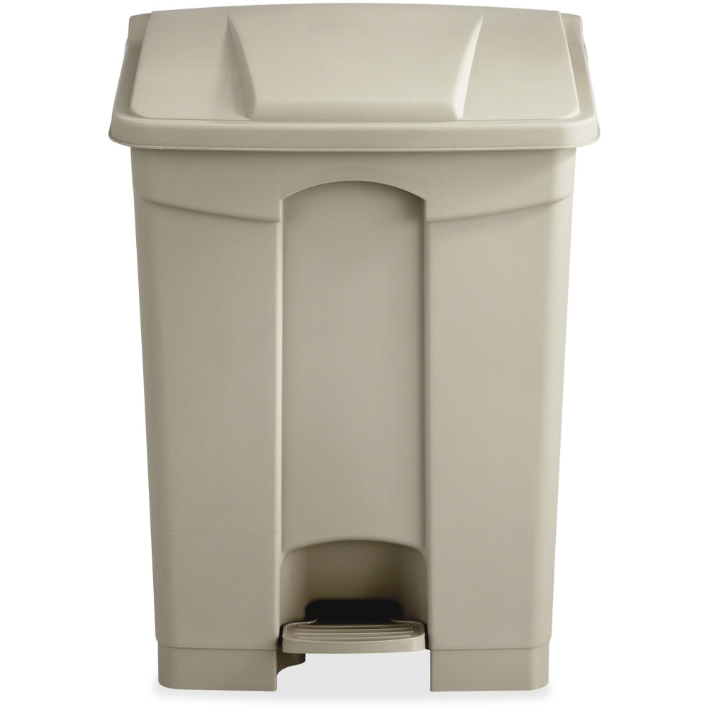 Safco Plastic 17 Gallon Step-on Wastebasket, Tan