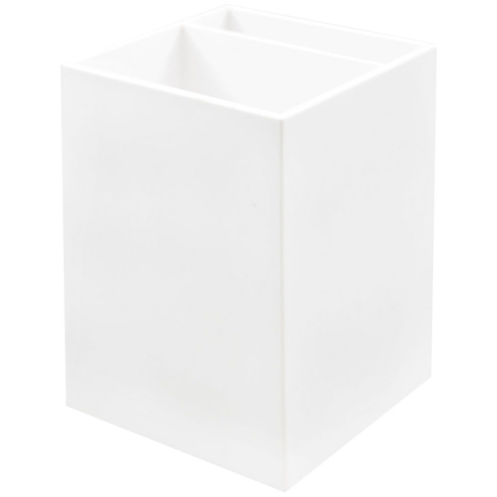 JAM Paper Pen Holder, 3-7/8inH x 2-3/4inW x 2-3/4inD, White