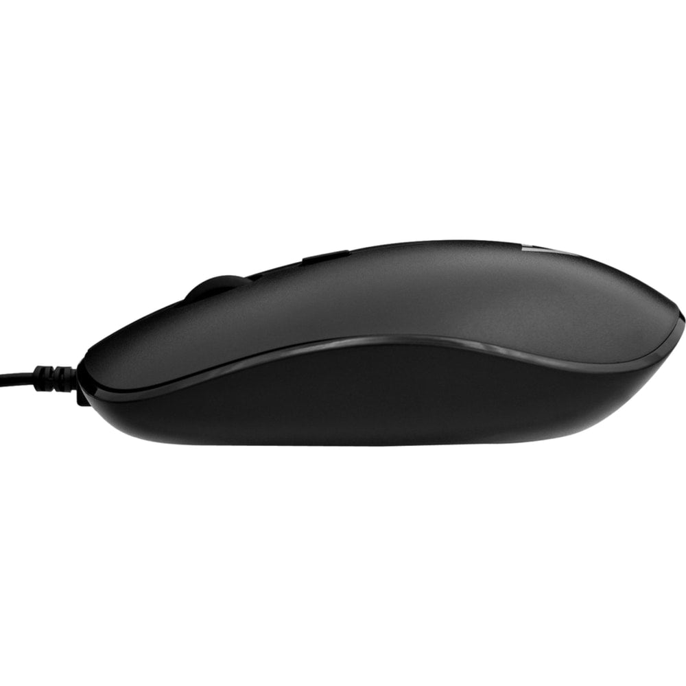 V7 USB Wired Optical Mouse - Optical - Cable - Black - USB - 1600 dpi - Scroll Wheel - 4 Button(s) - Symmetrical