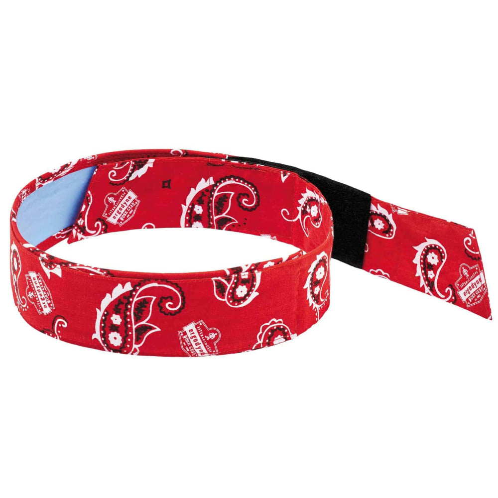 Ergodyne Chill-Its 6705CT PVA Evaporative Cooling Bandanas, Red Western, Pack Of 6 Bandanas