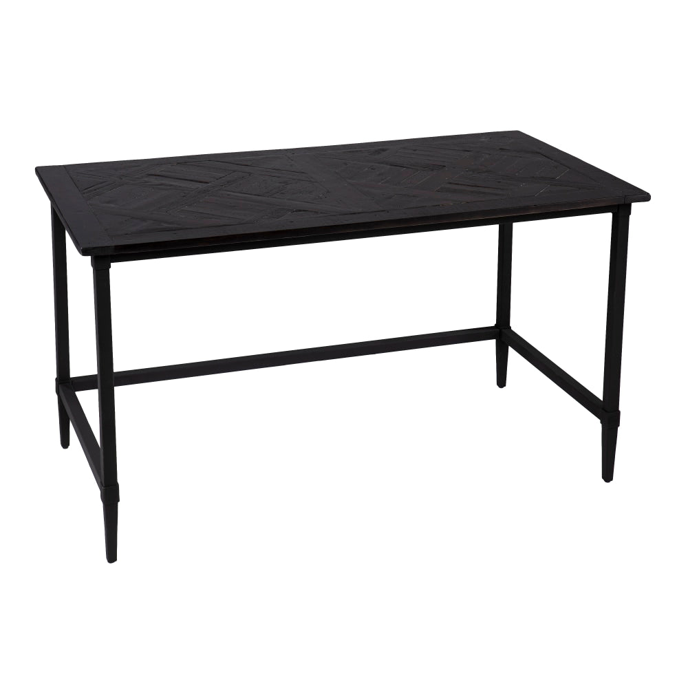 SEI Furniture Lawrenny 53inW Reclaimed Wood Writing Desk, Black