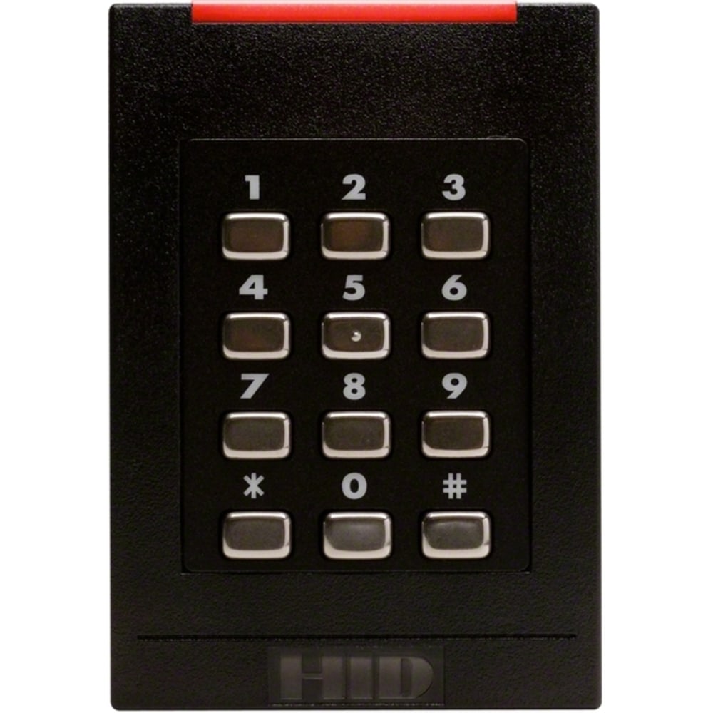 HID iCLASS RK40 6130C Smart Card Reader - Contactless - Cable - 4in Operating Range - Wiegand, Pigtail - Wall Mountable, Box Mount, Surface Mount - Black