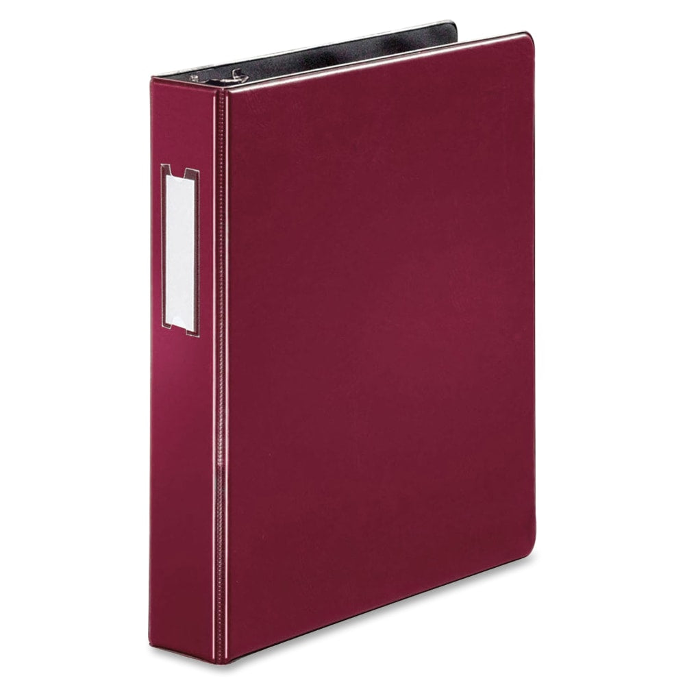 Business Source 1.5in D-Ring Binder, 1 1/2in Ring, Burgundy