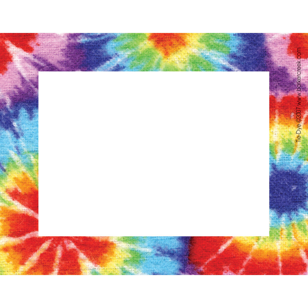 Barker Creek Name Tags, 2 -3/4" x 3 1/2", Tie Dye, 45 Name Tags Per Pack, Case Of 2 Packs