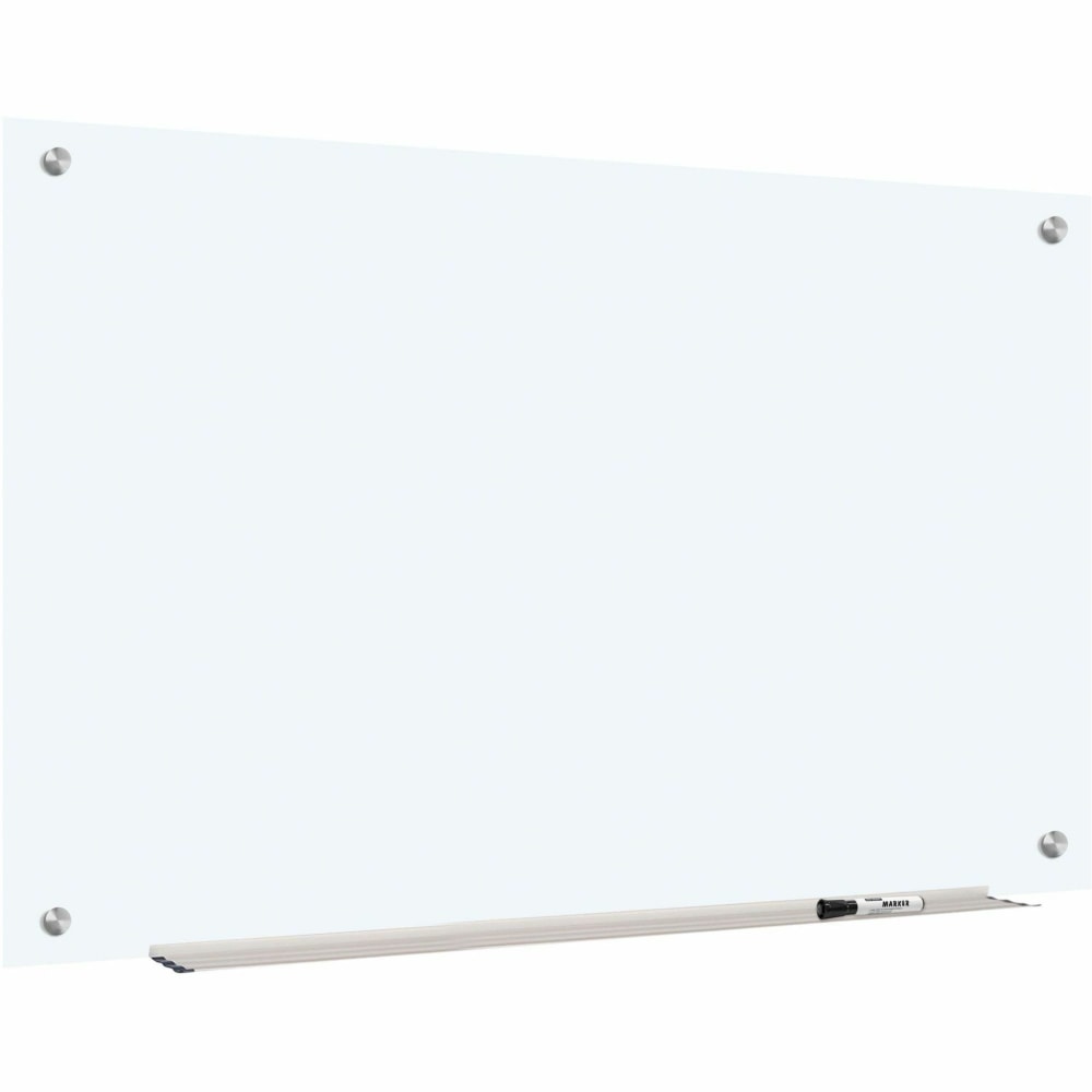 Lorell Non-Magnetic Unframed Dry-Erase Glass Whiteboard, 48in x 36in, Frost