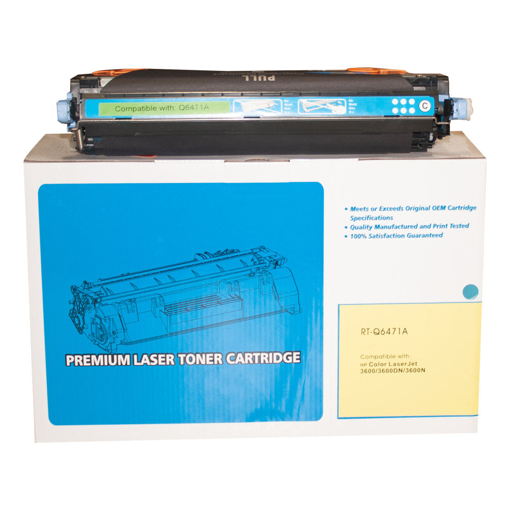 M&A Global Remanufactured Cyan Toner Cartridge Replacement For HP 502A, Q6471A, Q6471A-CMA