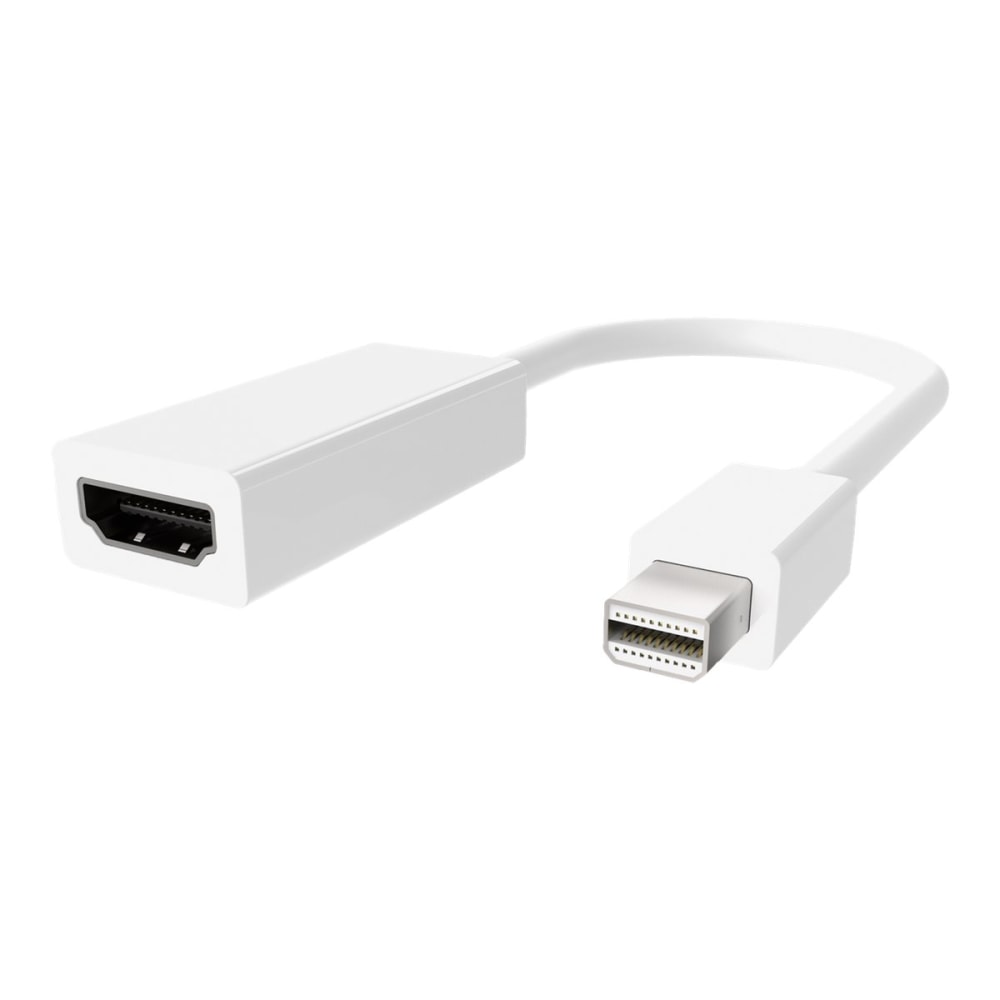 Belkin Mini DisplayPort Male To HDMI Female Adapter, White, BKNF2CD021EB