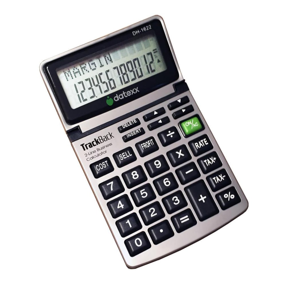 Datexx DH-1622 2-Line TrackBack Business Handheld Calculator