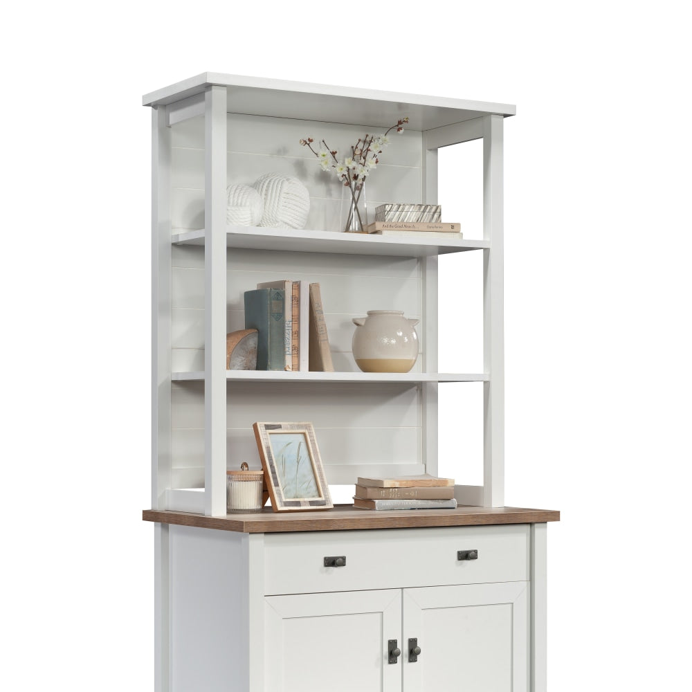 Sauder Cottage Road 34inW 2-Shelf Library Hutch, White