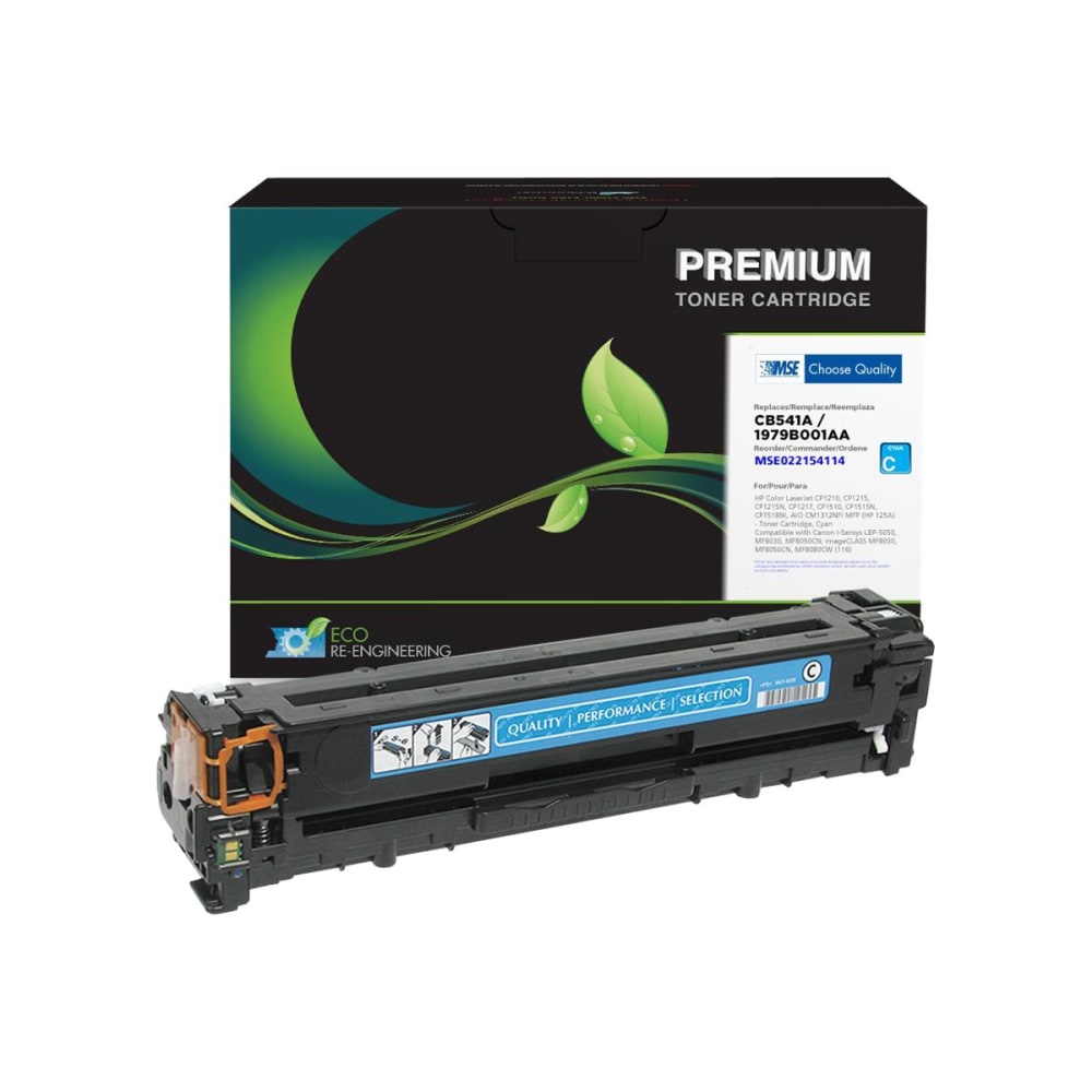 MSE Remanufactured Cyan Toner Cartridge Replacement For HP 125A, CB541A