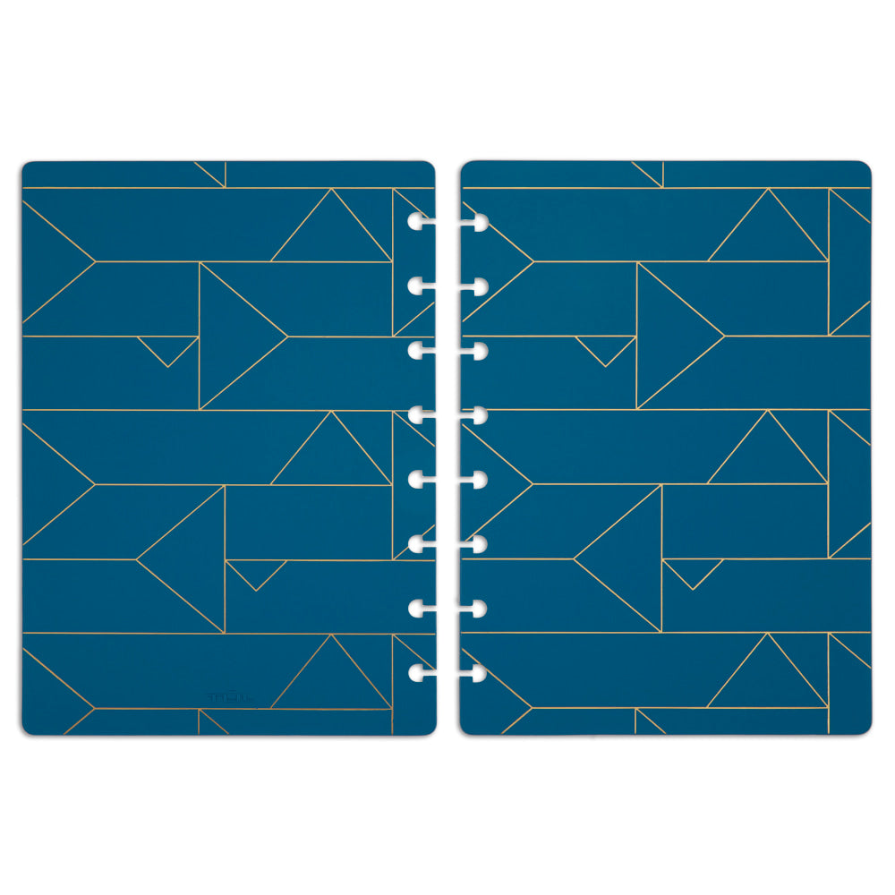 TUL Discbound Notebook Covers, Junior Size, Blue Geo, Pack of 2 Covers