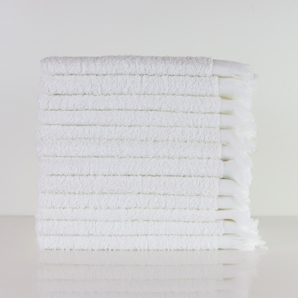 1888 Mills Fingertip Towels, 13in x 18in, White, Set Of 288 Towels