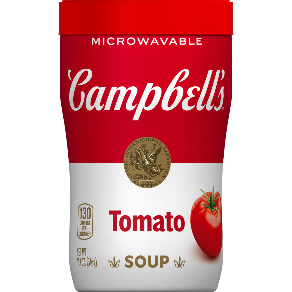 Campbells Soup On The Go Tomato Soup Cups, 11.1 Oz, Case Of 8 Cups