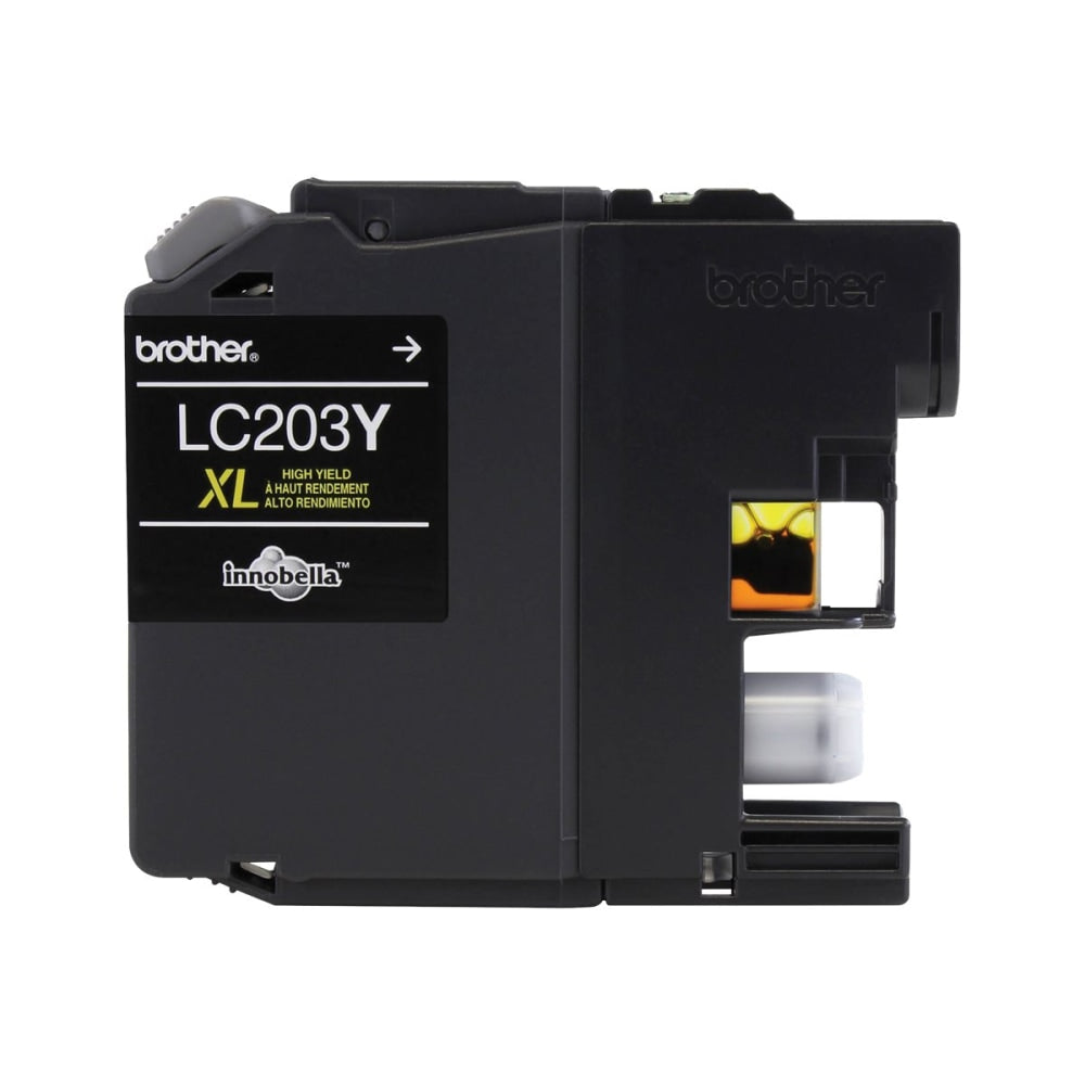 Brother LC203 Yellow High-Yield Ink Cartridge, LC203YS