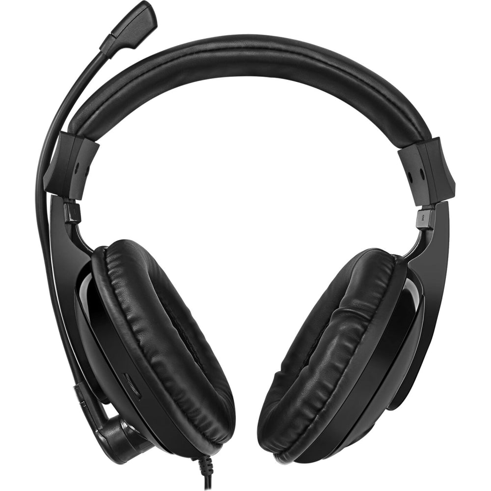 Adesso Xtream H5 - 3.5mm Stereo Headset with Microphone - Noise Cancelling - Wired- Lightweight - Works with Computer, Tablet and Smartphone. Ideal for Zoom, Microsoft Team, Skype, Webex, Google Meet