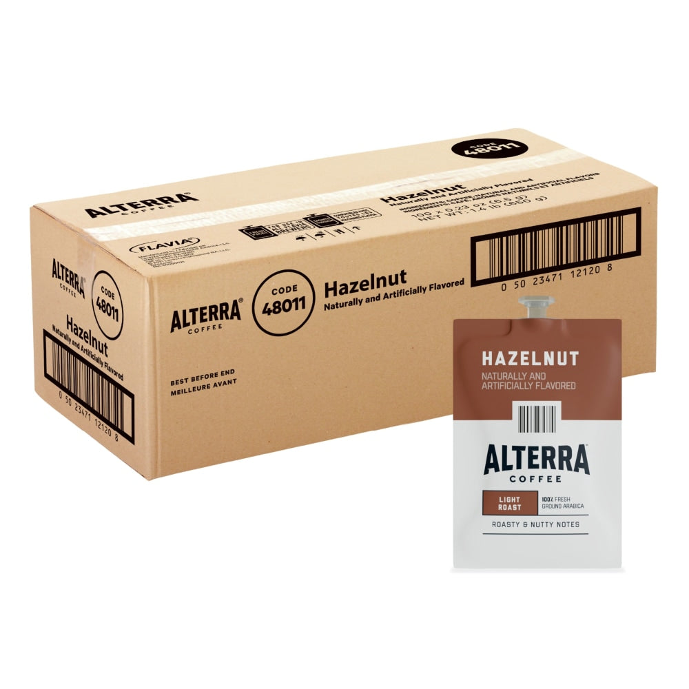 FLAVIA Coffee ALTERRA Single-Serve Coffee Freshpacks, Hazelnut, Carton Of 100