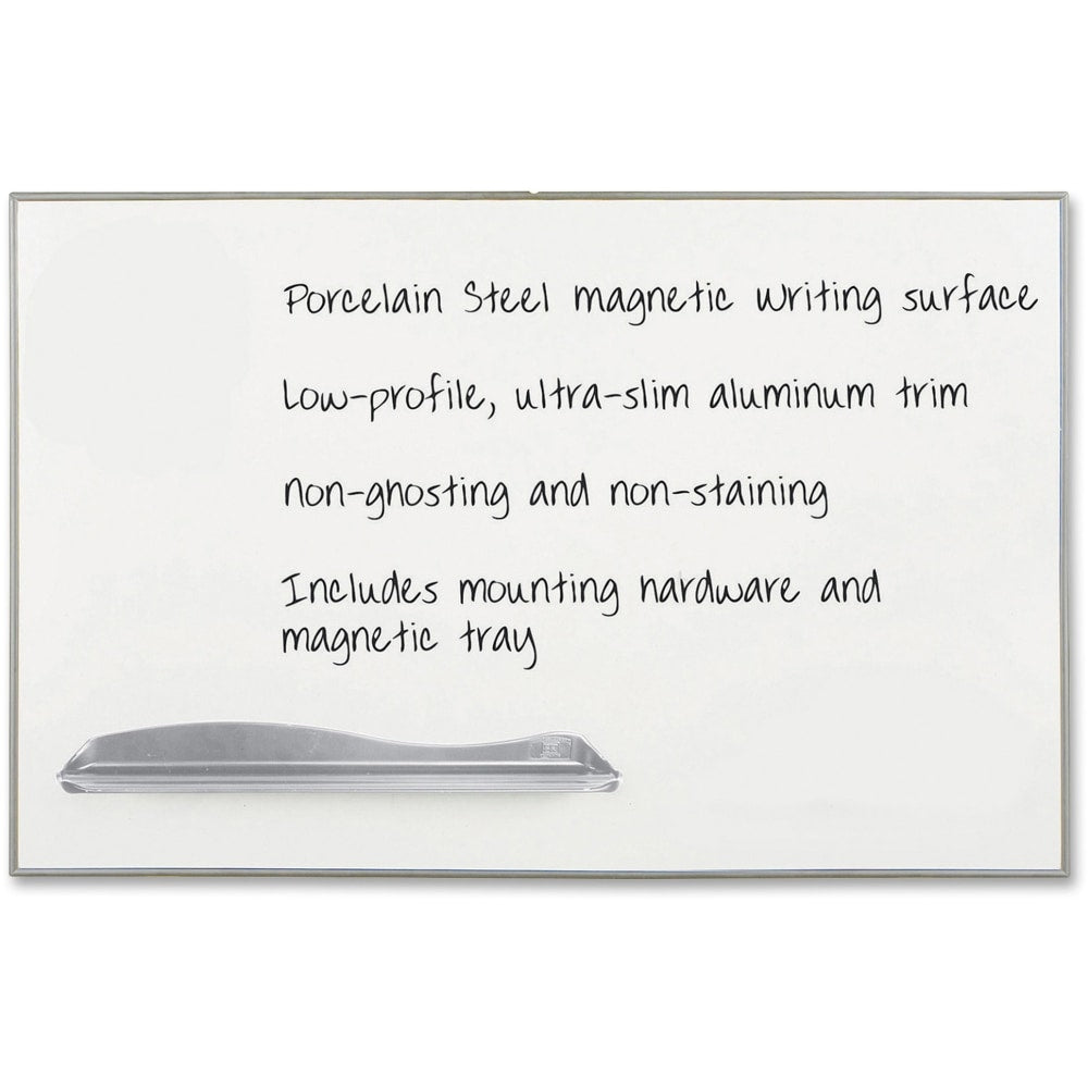 Balt Best Rite Low-Profile Porcelain Dry-Erase Whiteboard, 72in x 48in, Aluminum Frame With Silver Finish