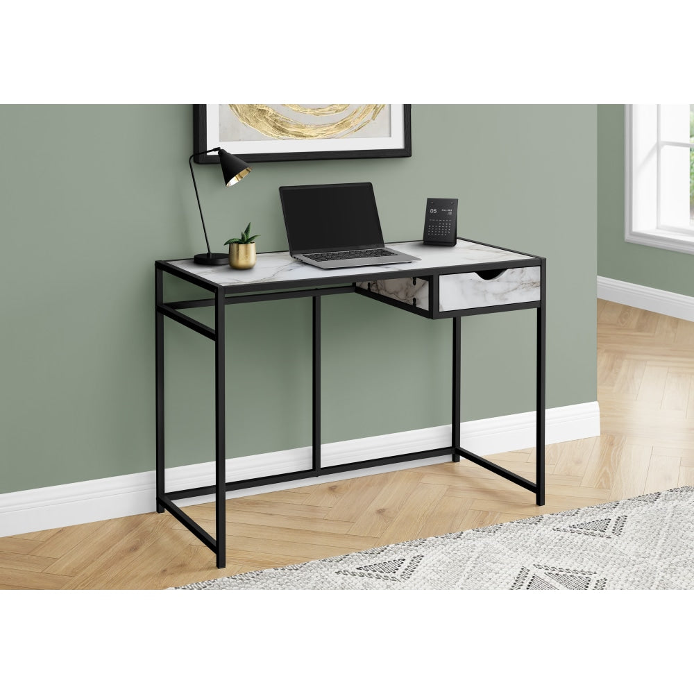 Monarch Specialties Riva 43inW Computer Desk, White/Black