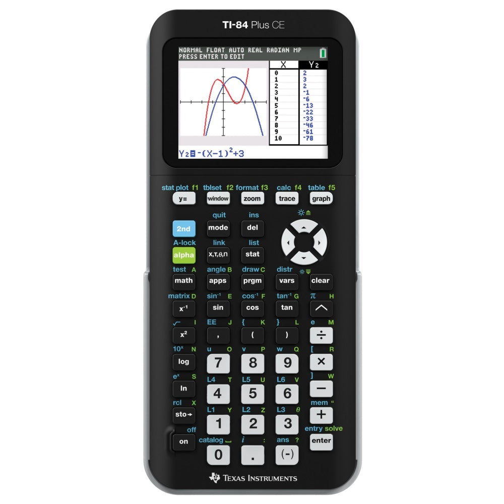 Texas Instruments TI-84 Plus CE Color Graphing Calculator, Black/White