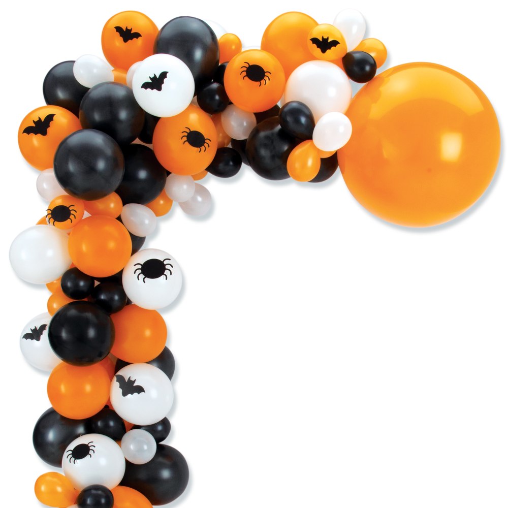 Amscan Halloween Balloon Garland, 24in x 24in x 24in, Orange/Black