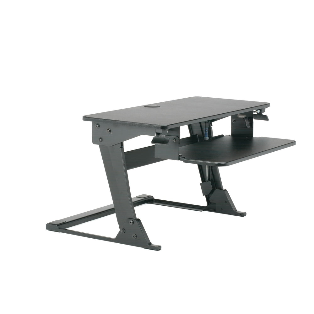 AbilityOne Sit-Stand Workstation Desk Riser, 24inH x 35-7/16inW x 23-1/4inD, Black