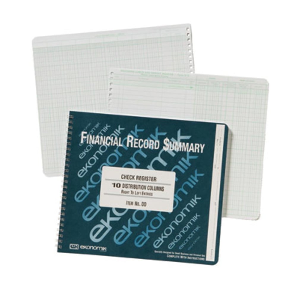 Ekonomik Financial Record Summary, 8 3/4in x 10in, 100% Recycled