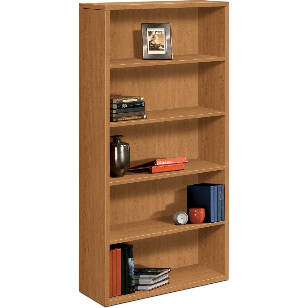 HON 10500 71inH 5-Shelf Bookcase, Harvest Cherry