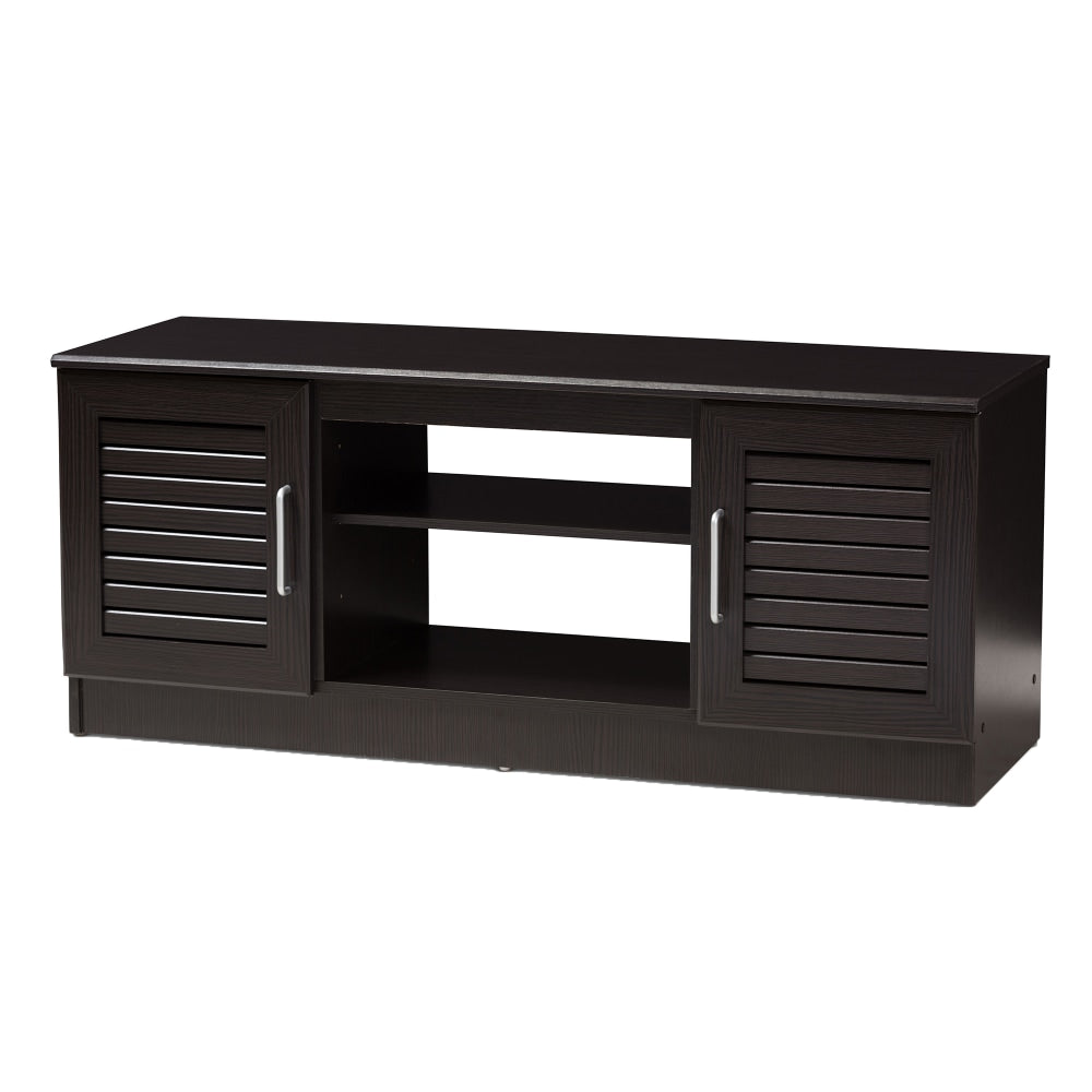 Baxton Studio Capri TV Stand, Dark Brown