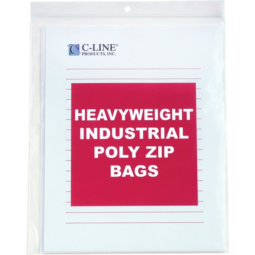 C-Line Heavyweight Industrial Poly Zip Bags - 8-1/2 x 11, 50/BX, 47911