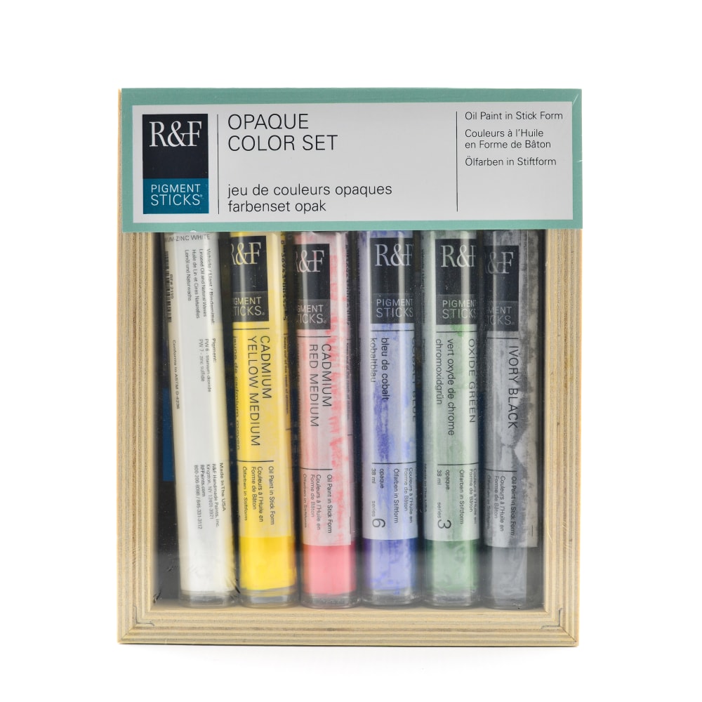 R & F Handmade Paints Pigment Stick Set, Opaque, 38 mL, Set Of 6