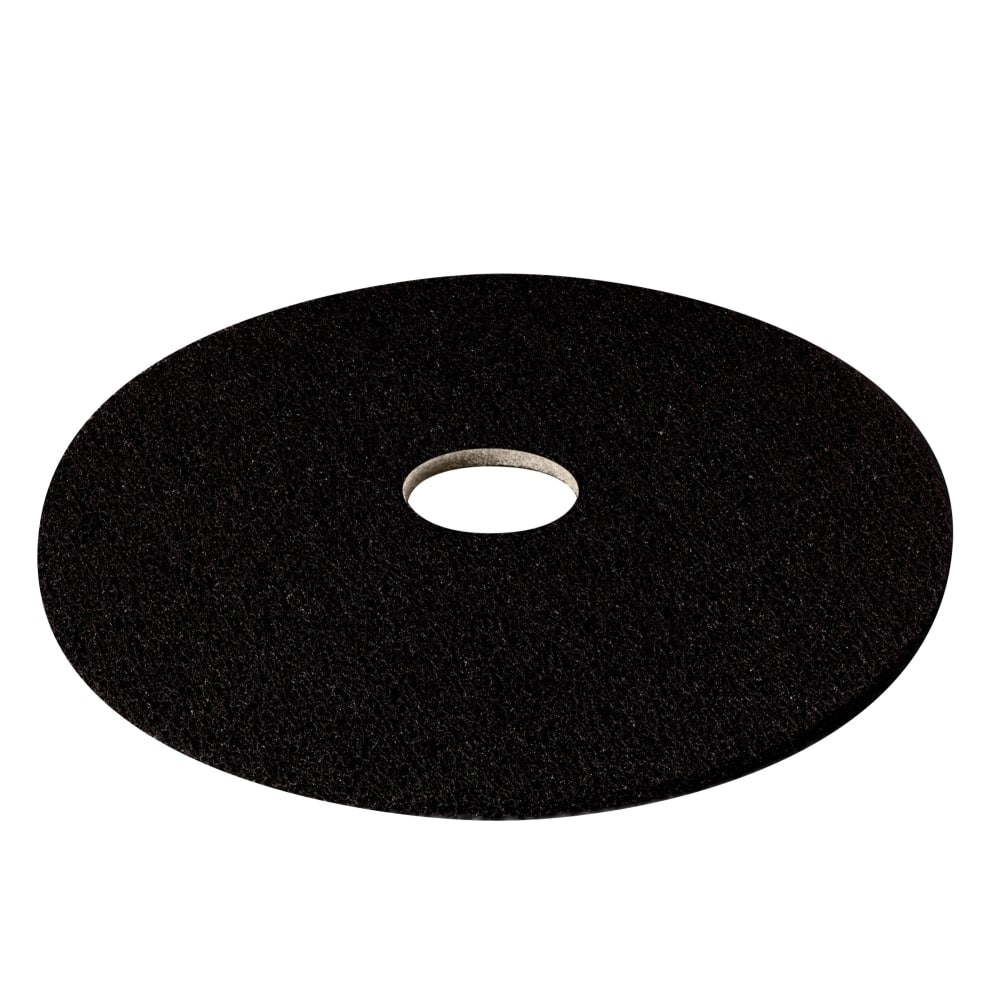 3M 7300 High-Productivity Floor Stripping Pads, 17in, Black, Case of 5