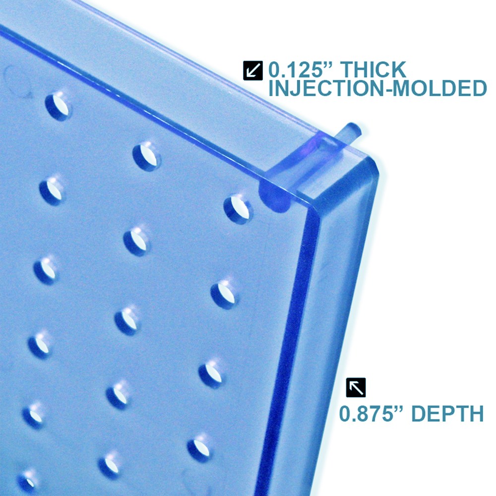 Azar Displays 10-Piece Pegboard Organizer Kit, Blue