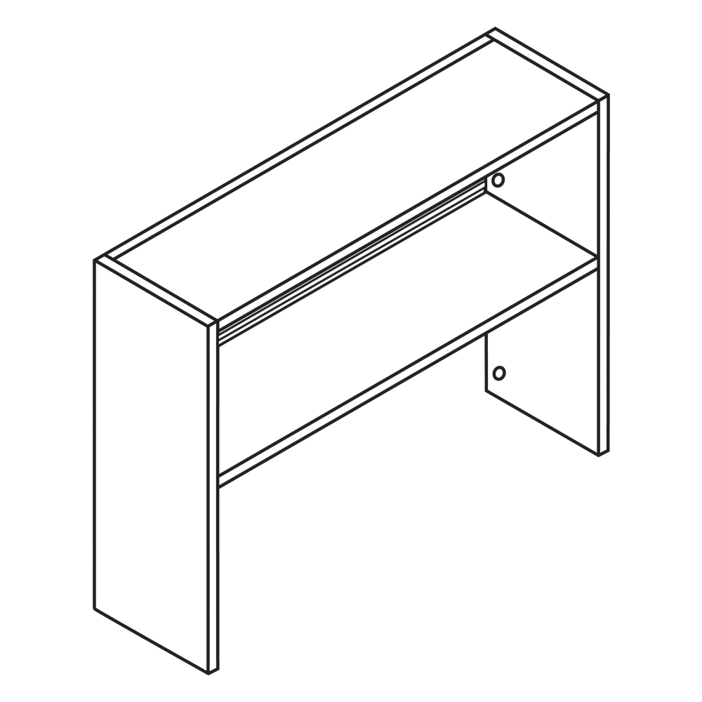 HON 38000 Series Stack-On Steel Hutch, 48inW, Charcoal