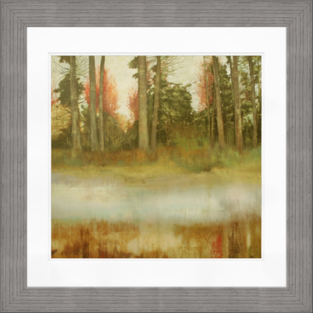 Timeless Frames Shea Framed Landscape Artwork, 12in x 12in, Gray, Red Forest