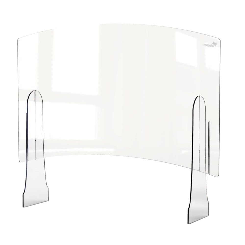 Rosseto Serving Solutions Adjustable Sneeze Guard, 48in x 33-1/2in, Clear