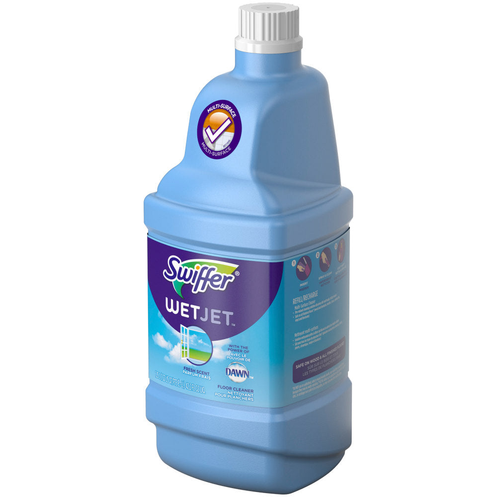 Swiffer WetJet Multipurpose Floor Cleaner, Open Window Fresh Scent, 42.2 Oz Bottle, Case Of 4